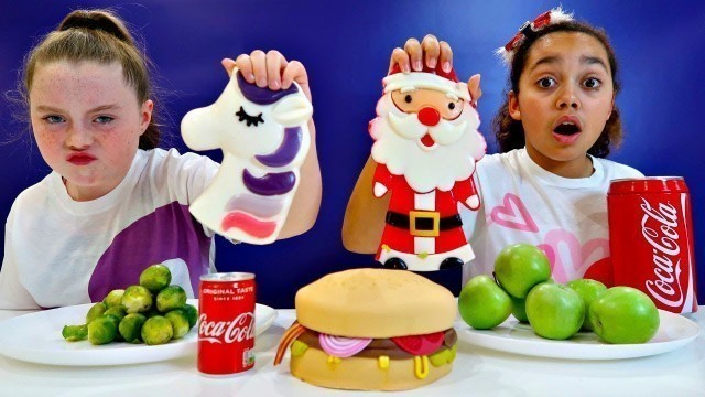 'Real Food VS Gummy Food! Challenge!! Christmas Special'