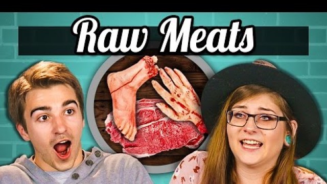 'EATING RAW MEAT (Lamb, Cow, HUMAN?!) (College Kids vs Food)'