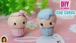 'How to diy easy cup cake (no mold)miniature food|crafts|clay|tutorials|doll house|diy by beena'