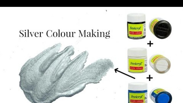 'How to make Silver Colour | Acrylic Colour Mixing | Almin Creatives'