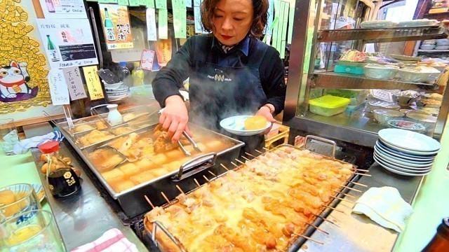 'JAPANESE STREET FOOD - Osaka Street Food Tour | AUTHENTIC Street Food in Japan + BEST Oden in OSAKA'