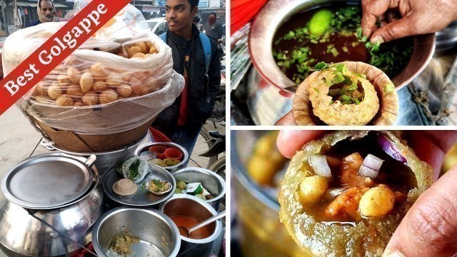 'Eating Golgappa ( Fuchka / Panipuri ) - Indian Street Food Noida - Desi Street Food'