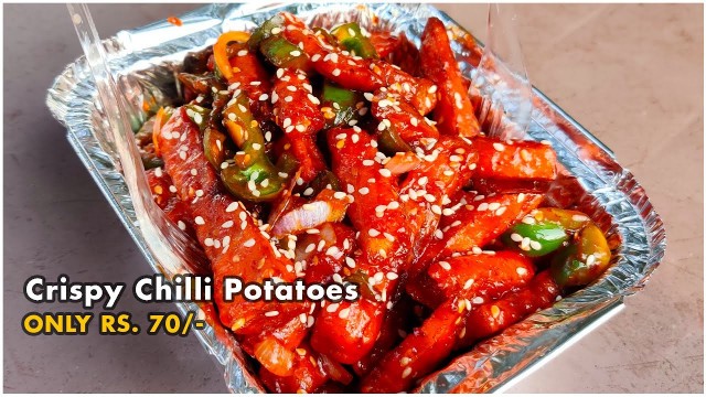 'Crispy Chilli Potatoes l Tasty Chilli Potato l Noida Street Food'