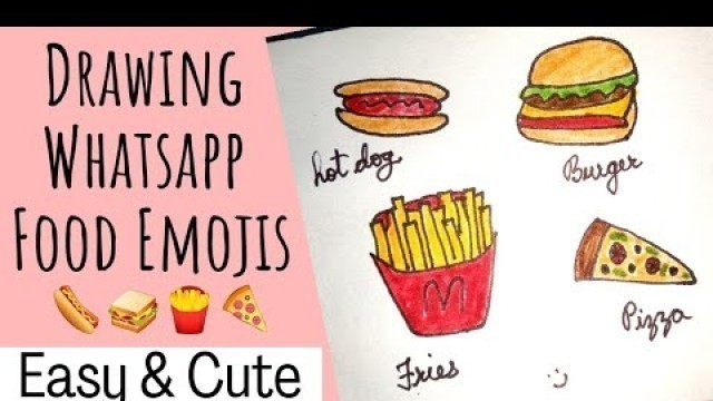 'Drawing 4 WhatsApp Food Emoji Doodles in 1 minute!'