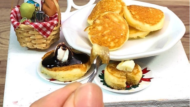 'ミニチュア料理 本当に食べれるホットケーキ miniature food  Cooking  Pancake おもちゅーぶ'