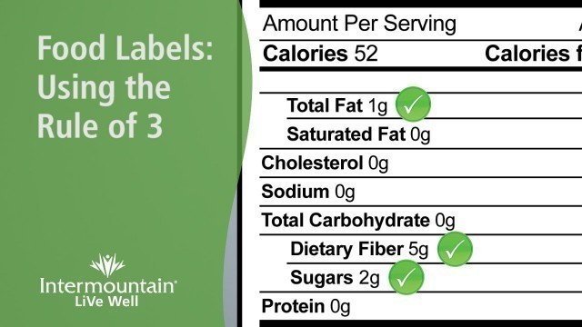 'Use the Rule of 3 to Understand Food Labels'