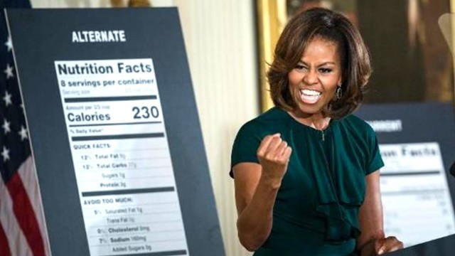 'Michelle Obama Unveils New Food Labels'