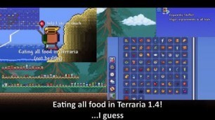 'Eating all food in Terraria 1.4, in 16 minutes, I guess (Terraria 1.4 Food explained)'