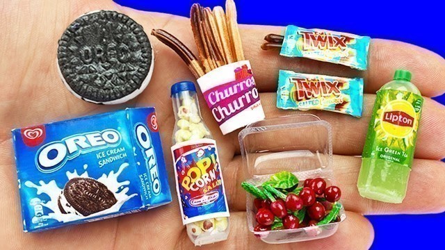 'HOW TO MAKE 10 DIY MINIATURE FOOD REALISTIC HACKS AND CRAFTS FOR CARDBOARD HOUSE!!!'