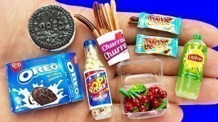 'HOW TO MAKE 10 DIY MINIATURE FOOD REALISTIC HACKS AND CRAFTS FOR CARDBOARD HOUSE!!!'