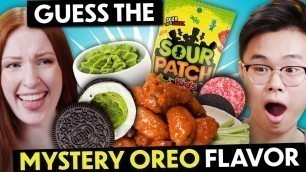 'Guess that Mystery Oreo Flavor Challenge! (Wasabi, Mustard, Matcha, Garlic?!)'