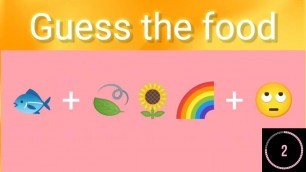 'Guess the food by emoji challange 