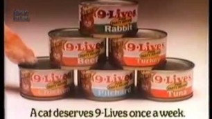 '9 Lives Cat Food advert from the 1980s'