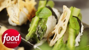 'Asparagus Nigiri Recipe Served With a Roku Gin & Tonic | Food Network UK'