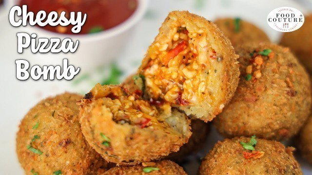 'Cheesy Pizza Bomb | Easy Snack n Starters - Kids Special Recipe | Chetna Patel Recipes'