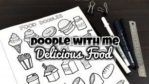 'Cute Food Doodles | Doodle with me ~ Bullet Jornal doodle ideas'