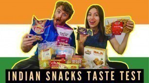 'INDIAN SNACKS TASTE TEST | Trying 10 Different INDIAN Food Items in Canada!'