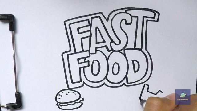 'How to Draw fastfood logo'