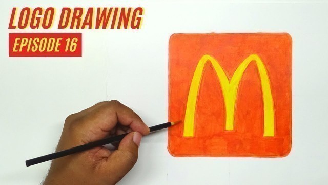 'Mcdonald\'s Logo Drawing & Painting | Fast Food Hand Drawn Time Lapse Video'