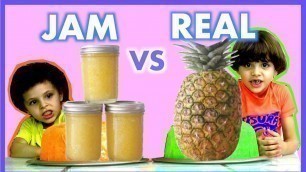 'Gummy Food vs. Real Food Challenge! *EATING JAM FOOD* Andrew Max show!'