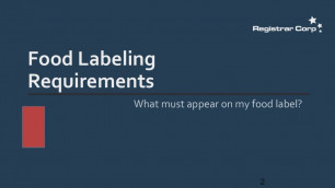 'U.S. FDA Food Labeling Rules - The New Normal'