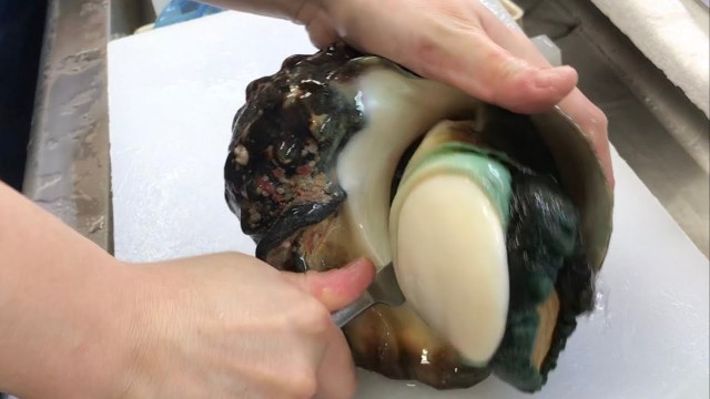 'Japanese Street Food - Giant Sea Snail in Okinawa 巨大海蝸牛'