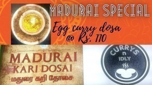 'MADURAI KARI DOSA | EGG CURRY DOSA | CHENNAI STREET FOOD | EXPLORING RTS FOOD STREET OMR | EPISODE 4'