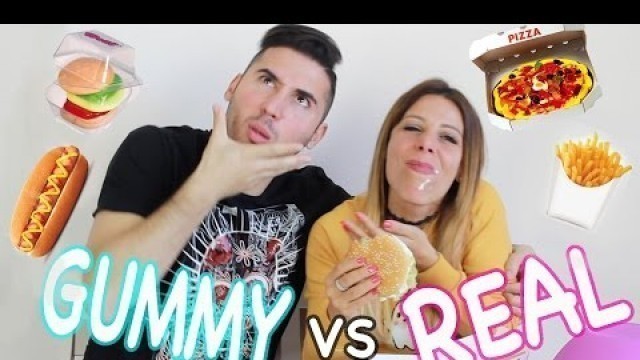 'CIBO GOMMOSO vs CIBO REALE - GUMMY FOOD vs REAL FOOD CHALLENGE'