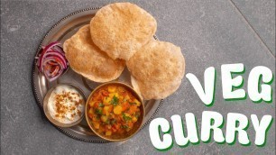 'Puri Alu recipe | Vegetarian curry | Vegan curry | Potato and puri recipe | Food with Chetna'