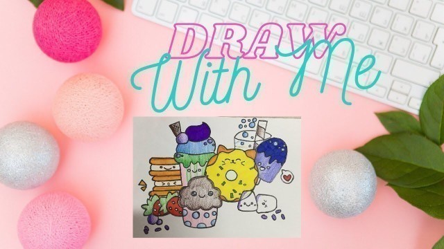 'Cute Food Drawing, Draw With Me, Custom Cat Sparkles'